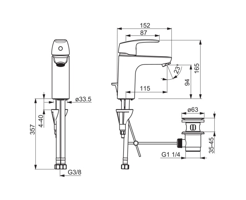 ORAS SAFIRA XL Смеситель для умывальника 1005F
