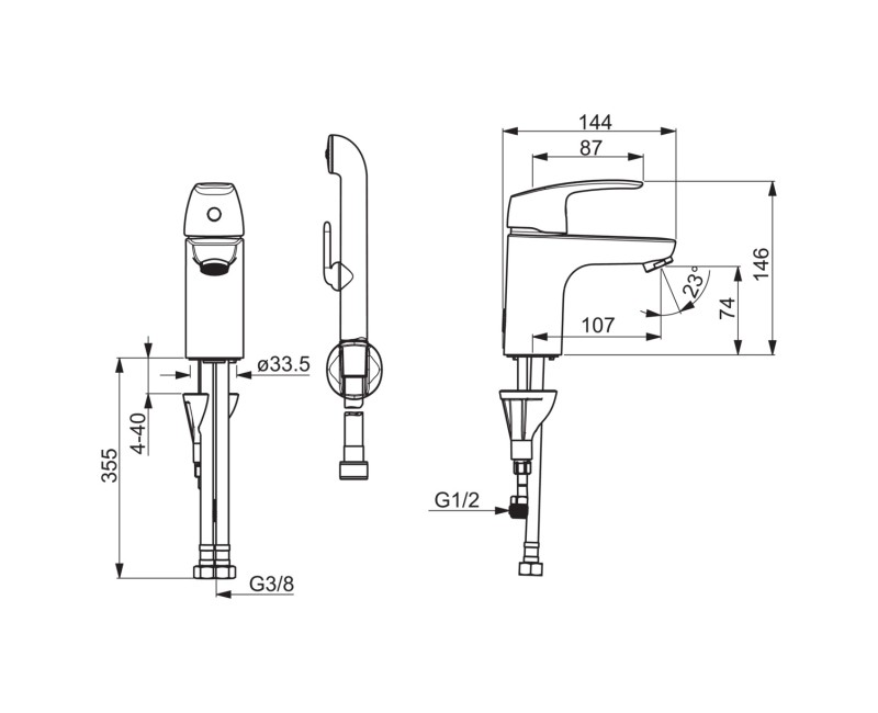 ORAS SAFIRA Izlietnes jaucējkrāns ar bidettu 1012F