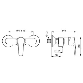 ORAS SAGA Dušas jaucējkrāns, 3963Y