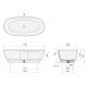 PAA Vanna BELLA 1700x800, silkstone, matte grey PAA Vanna BELLA 1700x800, silkstone, matte grey