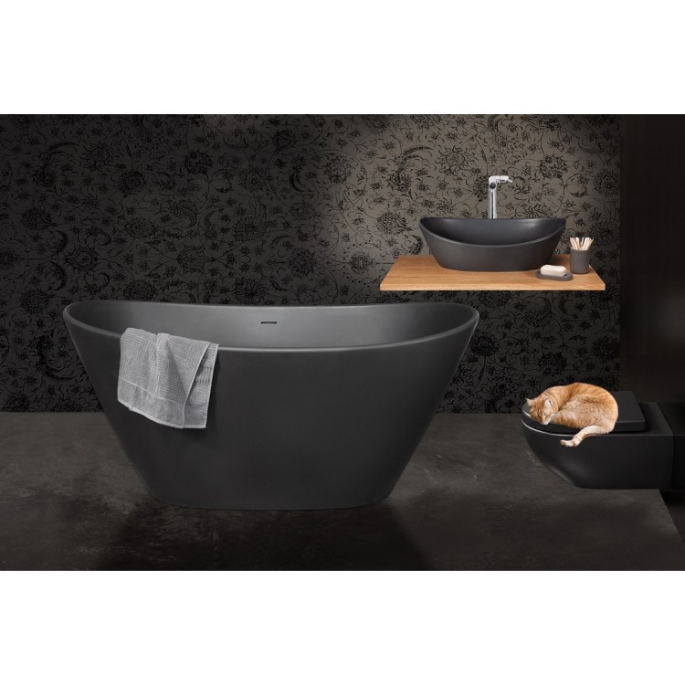 PAA Свободно стоящая ванна AMORE 1600x850, silkstone graphite, VAAMS/01 PAA Свободно стоящая ванна AMORE 1600x850, silkstone graphite, VAAMS/01