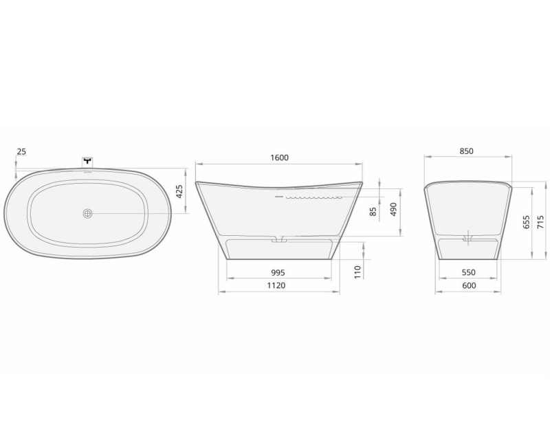 PAA Vanna AMORE 1600x850, silkstone graphite, VAAMS/01