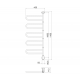 PAX Flex U 5/450 Elektriskais dvieļu žāvētājs 69W, hroms PAX Flex U 5/450 Elektriskais dvieļu žāvētājs 69W, hroms