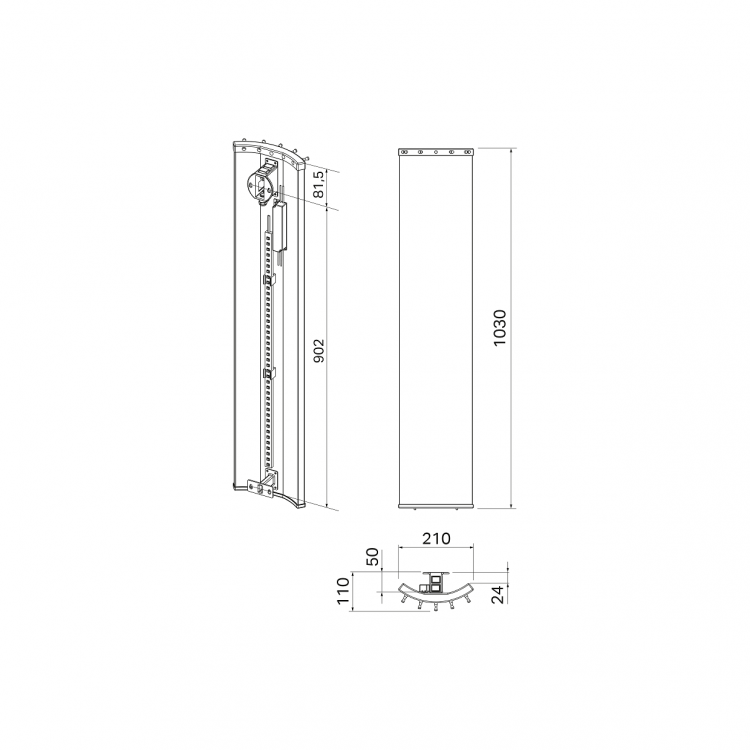 PAX Velvet 1030 LED Elektriskais dvieļu žāvētājs 85W, šampanieti