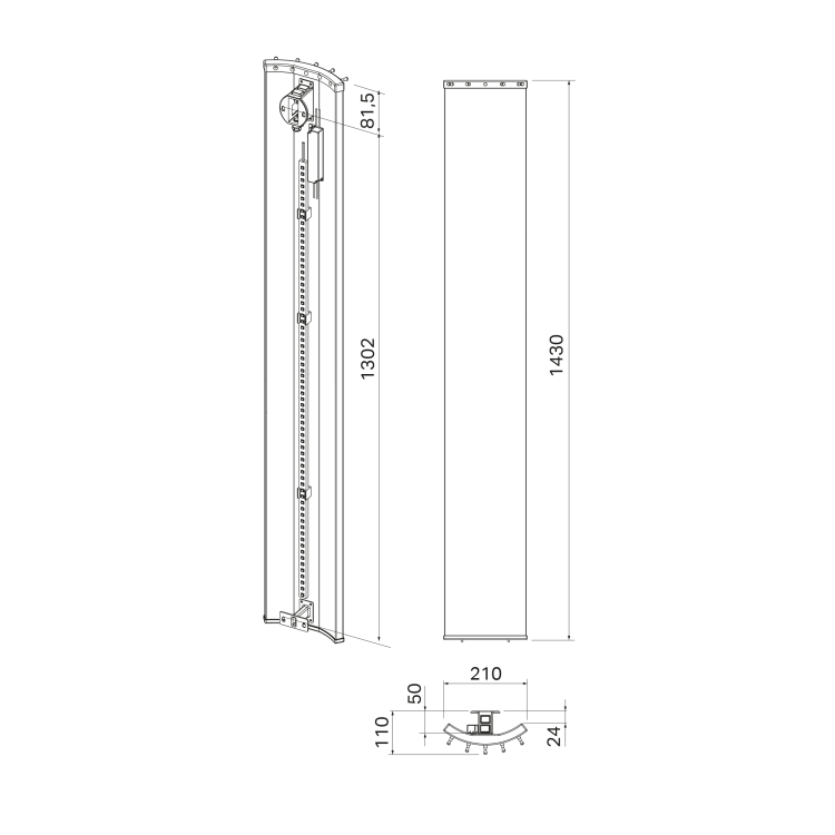 PAX Velvet 1430 LED Elektriskais dvieļu žāvētājs 115W, melns PAX Velvet 1430 LED Elektriskais dvieļu žāvētājs 115W, melns