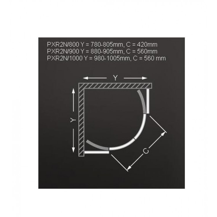 Roltechnik Pusapaļa dušas kabīne PXR2N 800x800 Roltechnik Pusapaļa dušas kabīne PXR2N 800x800