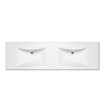 Izlietne PAA LONG STEP DUO Akmens masas 2010x490mm, Balta