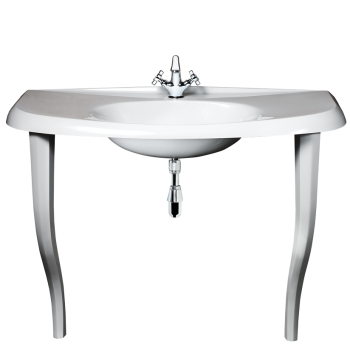 Izlietne PAA VICTORIA Akmens masas 1200x530mm, ar kājām Balta