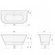 PAA Свободно стоящая ванна DECO WALL 1660x810, silkstone, matte grey PAA Свободно стоящая ванна DECO WALL 1660x810, silkstone, matte grey
