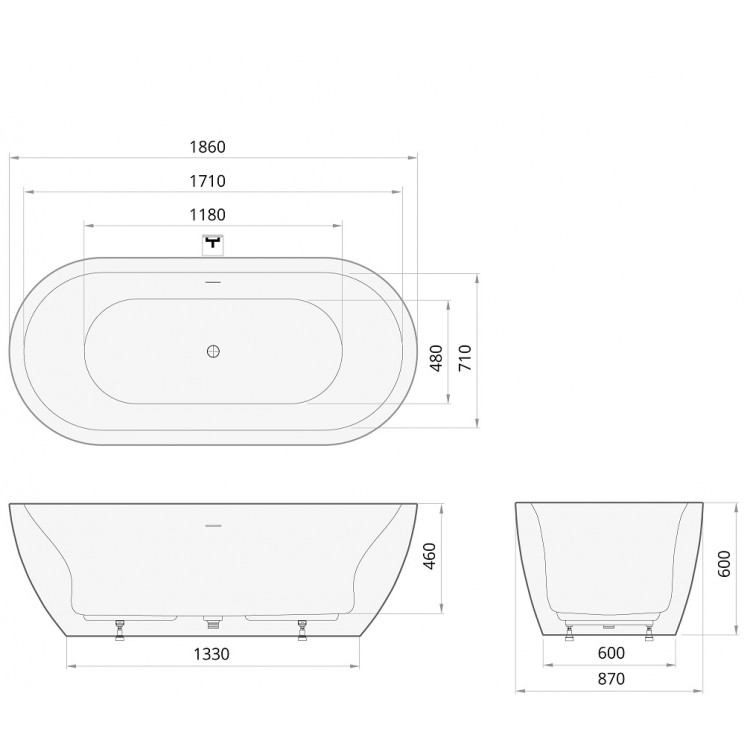 PAA Vanna OPERA 1860x870mm PAA Vanna OPERA 1860x870mm
