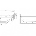 Polimat Угловая ванна SELENA 150x90 cm, 00385/00386