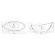 Polimat Brīvi stāvoša vanna ZOE 180x80 cm, 00409 Polimat Brīvi stāvoša vanna ZOE 180x80 cm, 00409