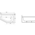 Polimat Угловая ванна SELENA 160x90 cm, 00953/00951