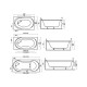 Polimat Vanna GRACJA 180x80 cm, 00010 Polimat Vanna GRACJA 180x80 cm, 00010