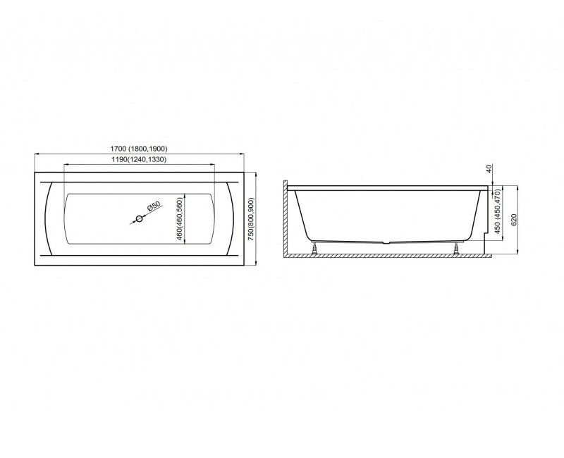 Polimat Vanna INES 190x90 cm, 00085
