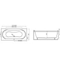 Polimat Прямоугольная ванна LONG 180x80 cm, 00429
