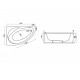 Polimat Stūra vanna MAREA 160x100 cm, 00534/532 Polimat Stūra vanna MAREA 160x100 cm, 00534/532