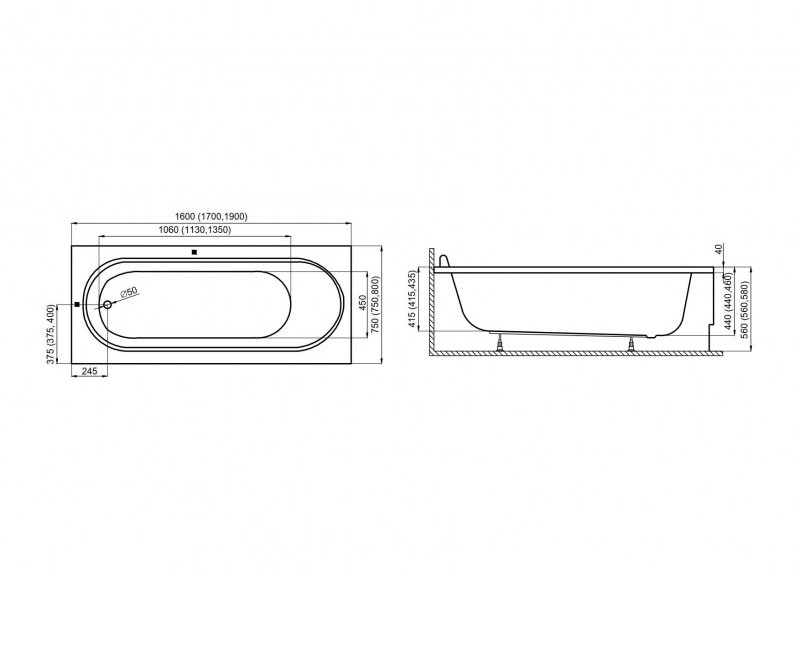 Polimat Vanna MEDIUM 160x75 cm, 00223