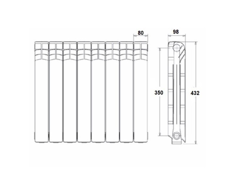Ferroli PROTEO 3 Alumīnija radiators 13 sekcijas
