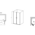 RAVAK Душевые двери Chrome CSDL2 120 cm, белый