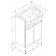 RB QUADRO шкафчик с умывальником 50cm QA50-3/P RB QUADRO шкафчик с умывальником 50cm QA50-3/P