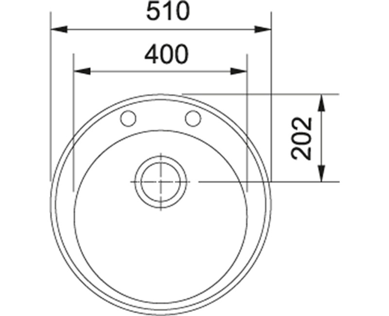 FRANKE Кухонная мойка RONDA 51cm, ROG 610-41, steingrau