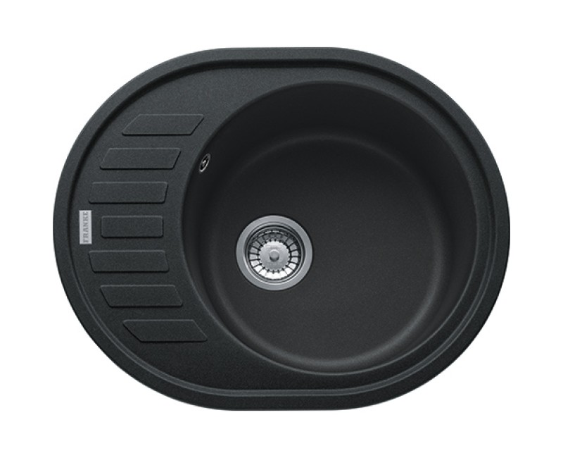 FRANKE Virtuves izlietne RONDA 62x50 cm, ROG 611-62 manual, onyx