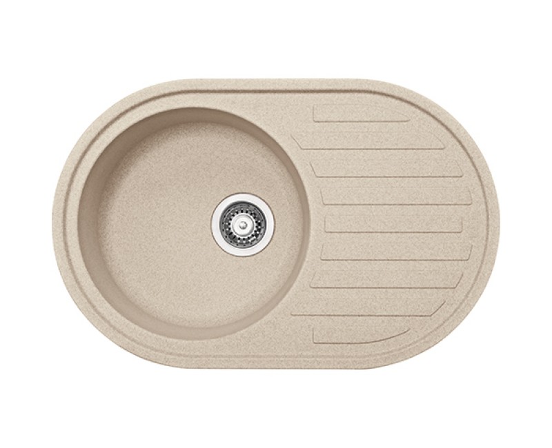 FRANKE Virtuves izlietne RONDA 77x50 cm, ROG 611 pop-up, beige