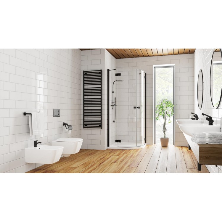 Radaway Душевой уголок полукруглый Essenza New Black PDD 80x80 c Radaway Душевой уголок полукруглый Essenza New Black PDD 80x80 c