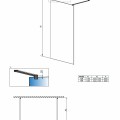Radaway Душевая стенка Modo New Black I Frame 130x200cm