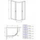 Radaway Asimetriska dušas kabīne Premium Plus E 90x80cm