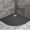 Radaway Dušas paliktnis pusapaļš KYNTOS A 100x100cm, antracīts