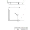 Radaway Душевой поддон квадратный DOROS C Compact 90x90см, антрацит камень