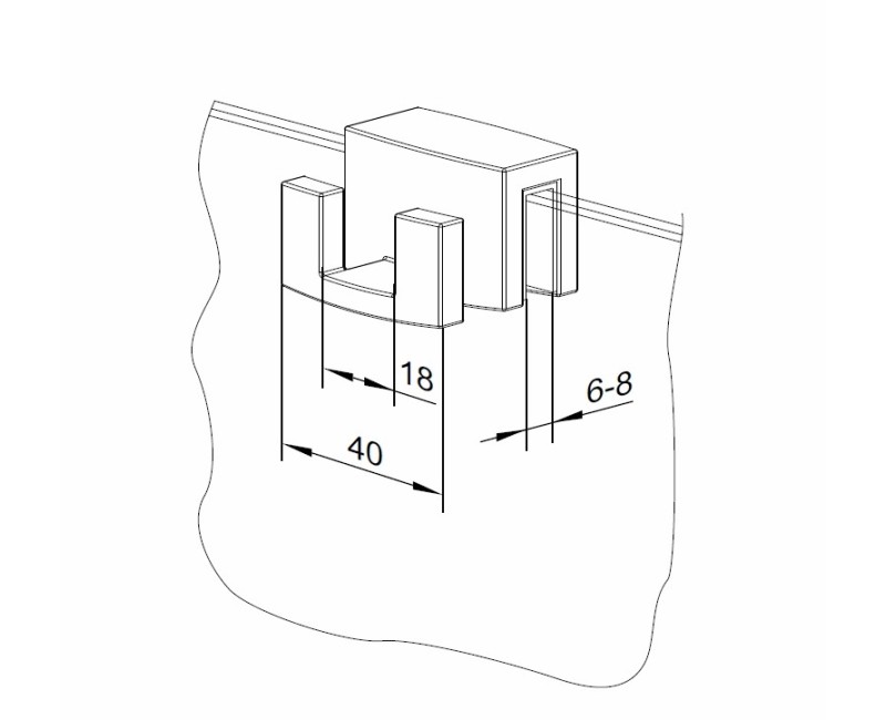 Radaway Крючок для монтажа на стекле, WR-009