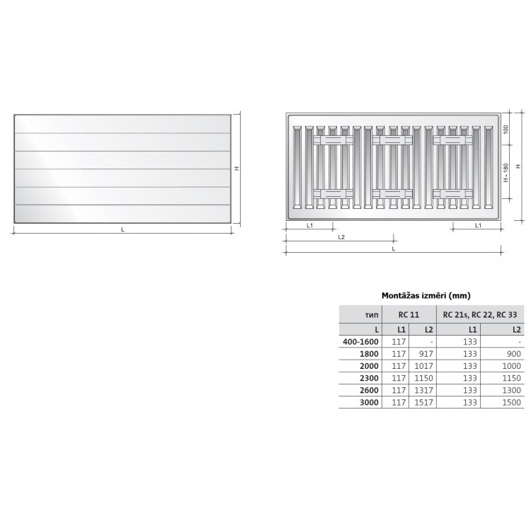 PURMO RAMO Compact radiators 21-500x2300 PURMO RAMO Compact radiators 21-500x2300
