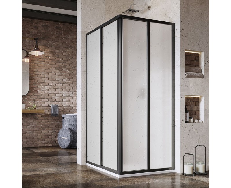 RAVAK Душевой уголок квадратный 2xSRV2S 75x75 cm (1 сторона) чёрный