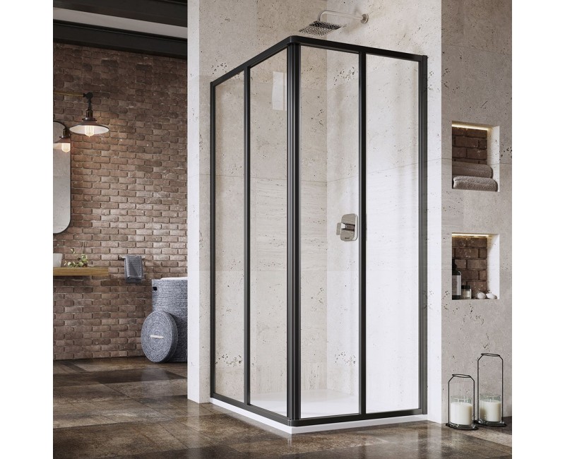 RAVAK Душевой уголок квадратный 2xSRV2S 75x75 cm, чёрный