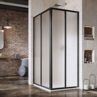 RAVAK Душевой уголок квадратный 2xSRV2S 80x80 cm (1 сторона) чёрный