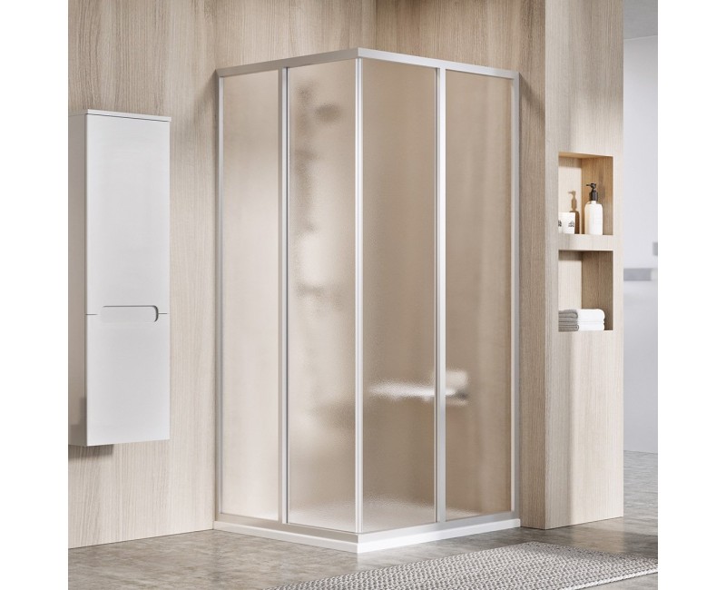RAVAK Dušas stūris kvadrātveida 2xSRV2S 100x100 cm, satīns/matēt