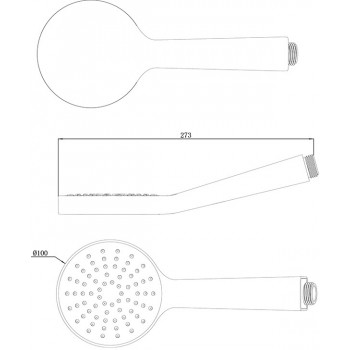 Ravak Ручной душ Flat S 1 поз., хром 960.00