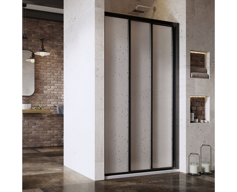 RAVAK Dušas durvis ASDP3-100 melns/polistirols