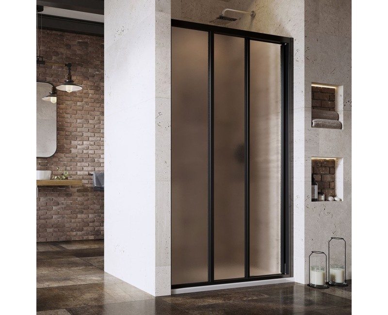 RAVAK Душевые двери раздвижные ASDP3-130 чёрный/матовый