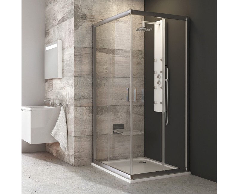 RAVAK Dušas stūris kvadrātveida BLRV2 90x90cm, satīns/caursp.