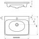 RAVAK Раковина для шкафчика Balance 60x47см, XJX01260000 RAVAK Раковина для шкафчика Balance 60x47см, XJX01260000