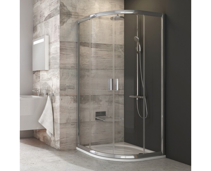 RAVAK Душевой уголок полукруглый Blix BLCP4 90x90cm, блестящий/прозрачный