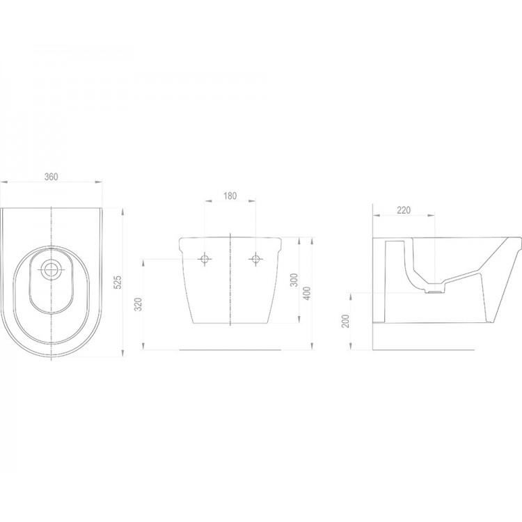 RAVAK Chrome Piekaramais Bidē, X01450 RAVAK Chrome Piekaramais Bidē, X01450