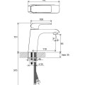 RAVAK FLAT FL 014.20 Смеситель для умывальника с клапаном X070173
