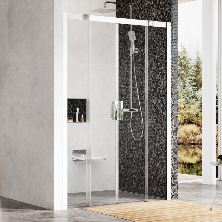 RAVAK MATRIX Dušas durvis MSD4 140cm, balts RAVAK MATRIX Dušas durvis MSD4 140cm, balts