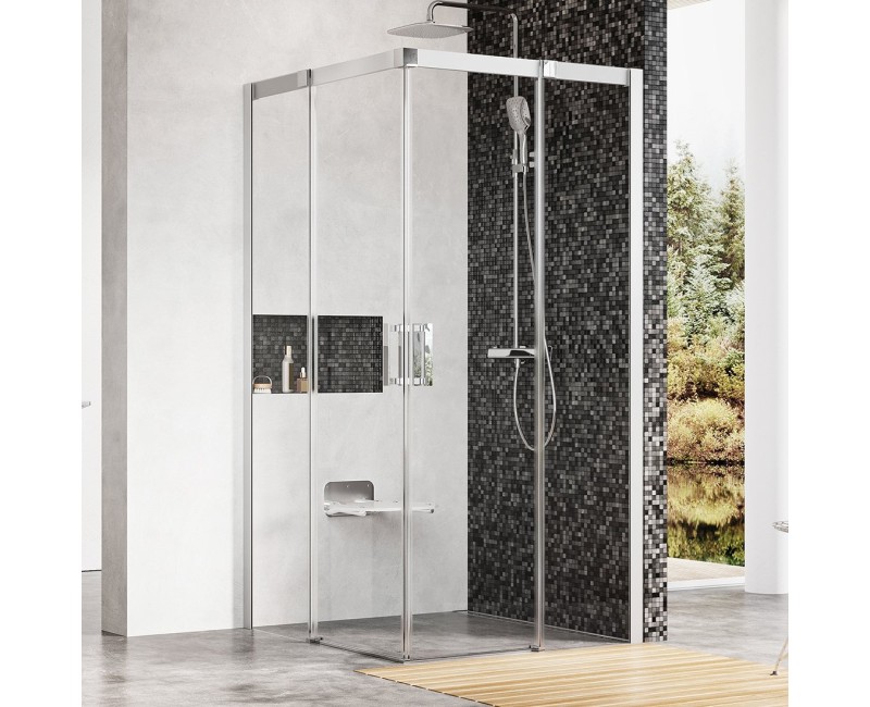 RAVAK Dušas stūris kvadrātveida Matrix MSRV4 80x80cm, satīns