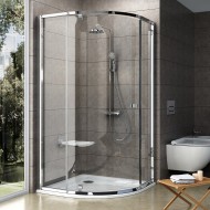 RAVAK Душевой уголок полукруглый PIVOT PSKK3 90x90см, блестящий/